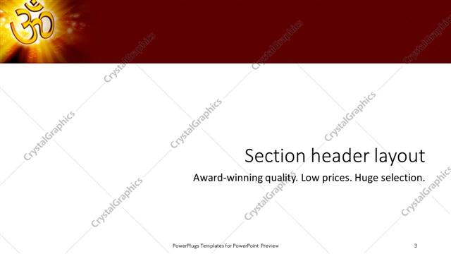 Section Header presentation slide layout