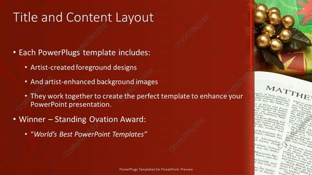 Title and Content presentation slide layout