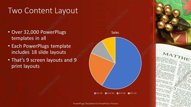 Two Content presentation slide layout