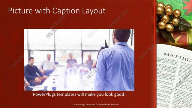 Picture with Caption presentation slide layout