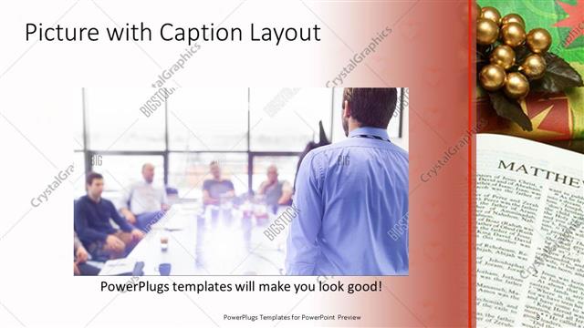 Picture with Caption presentation slide layout