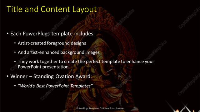 Title and Content presentation slide layout