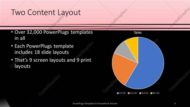 Two Content presentation slide layout