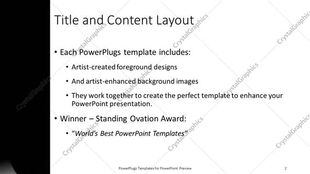 Title and Content presentation slide layout