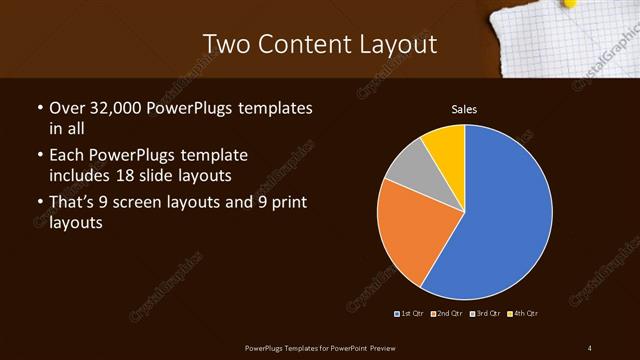 Two Content presentation slide layout