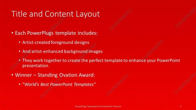 Title and Content presentation slide layout