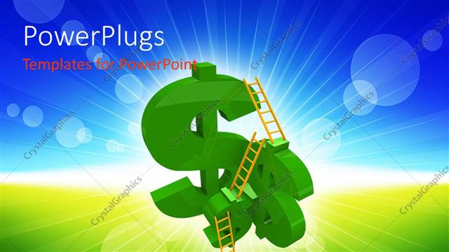  Presentation with dollar signs - A number of dollar signs with ladders