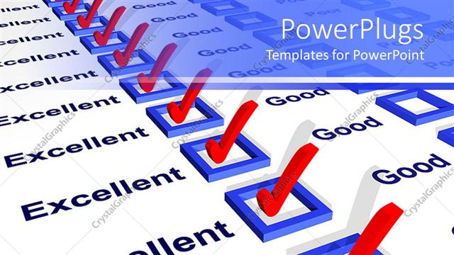  Presentation with report - A report card with all the excellent boxes being checked