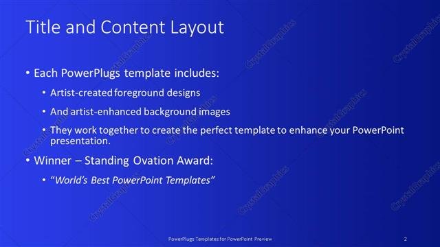 Title and Content presentation slide layout