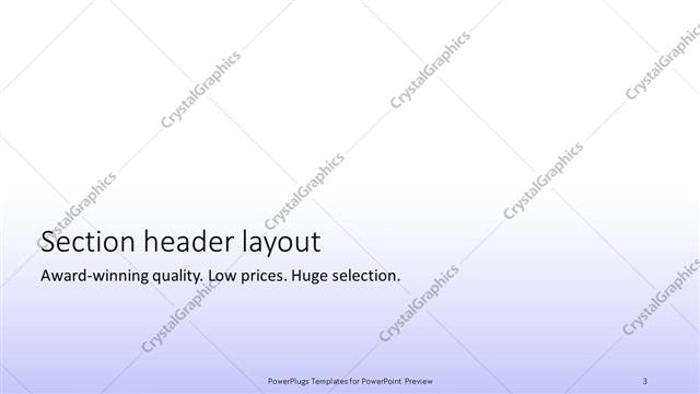 Section Header presentation slide layout