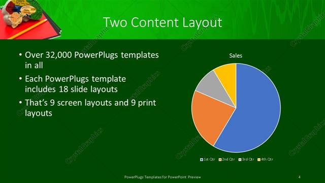 Two Content presentation slide layout