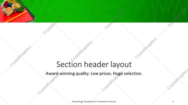 Section Header presentation slide layout