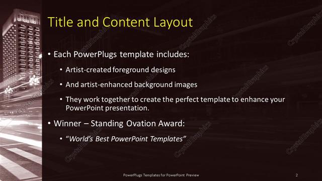 Title and Content presentation slide layout