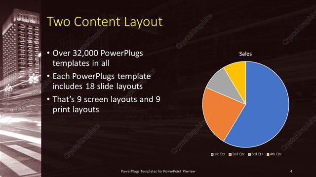 Two Content presentation slide layout