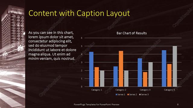 Content with Caption presentation slide layout