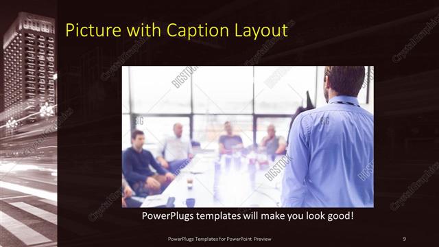 Picture with Caption presentation slide layout