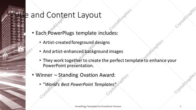 Title and Content presentation slide layout