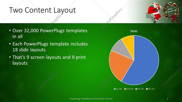 Two Content presentation slide layout