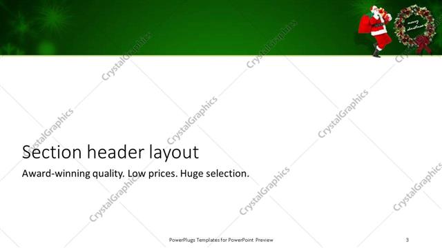 Section Header presentation slide layout