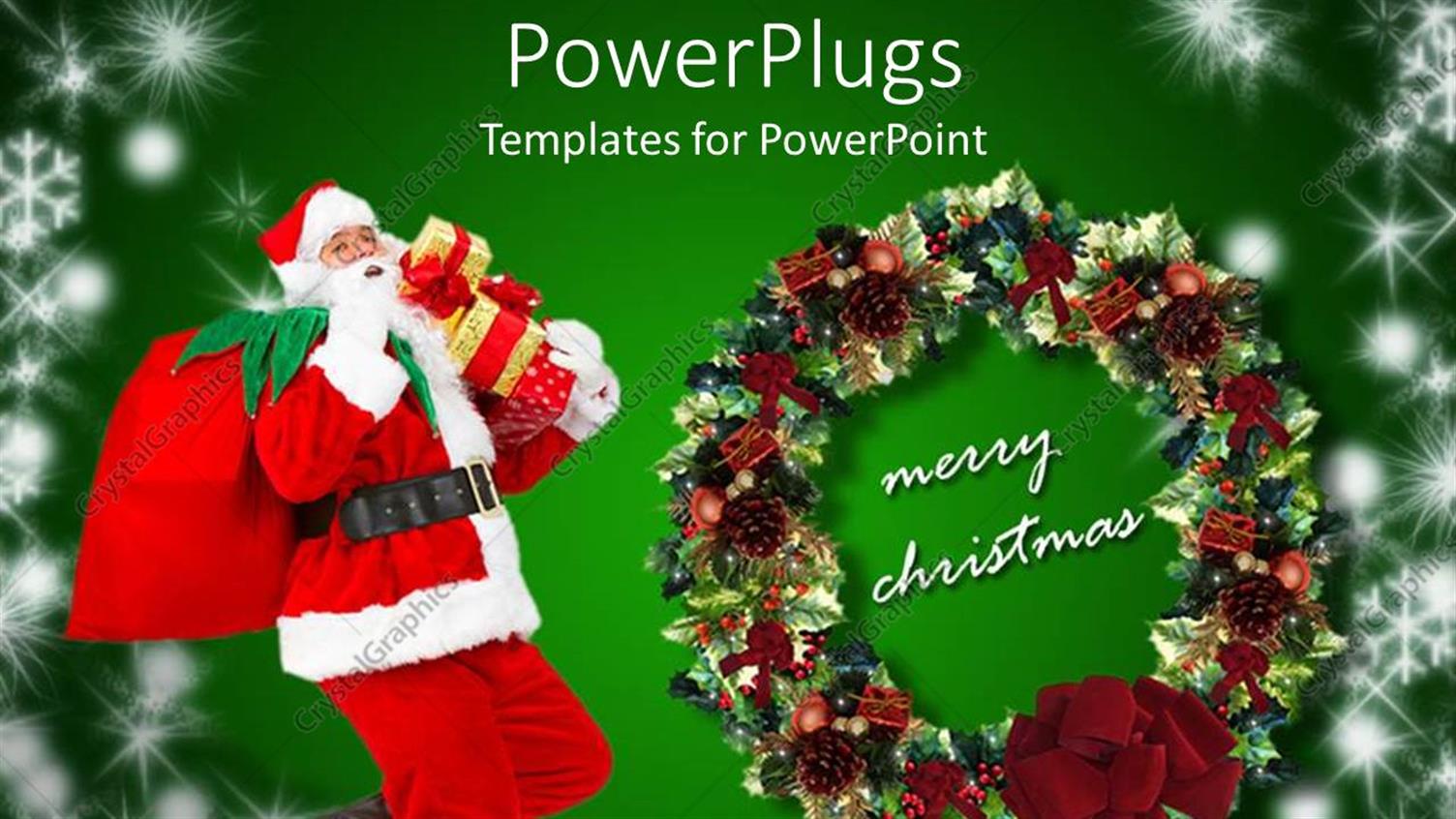 Featuring a Representation of Christmas Celebrations with Green Background