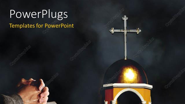  Presentation with god - The representation of the church with a person praying to God