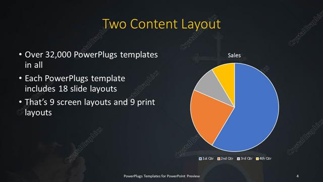 Two Content presentation slide layout