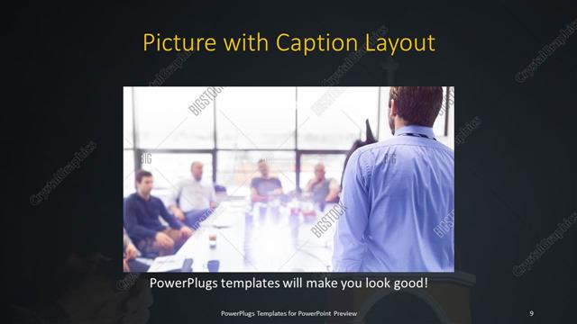 Picture with Caption presentation slide layout