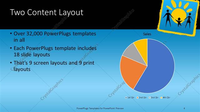 Two Content presentation slide layout