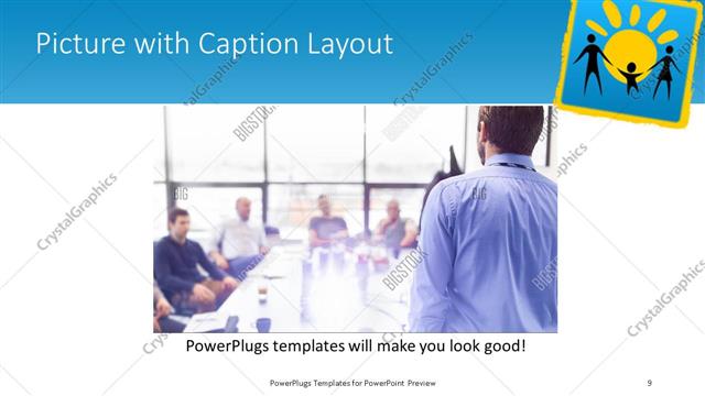 Picture with Caption presentation slide layout