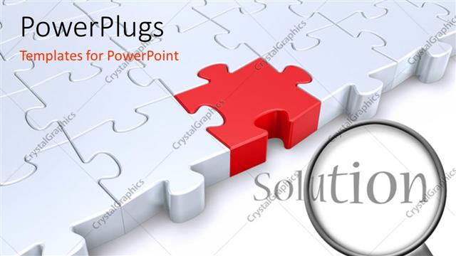  Presentation with complete puzzle - The representation of a complete jigsaw puzzle