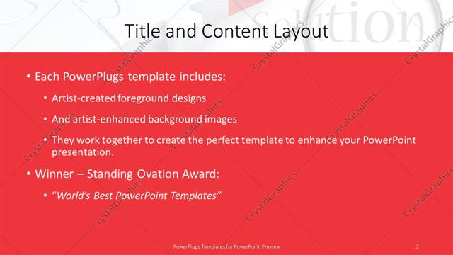 Title and Content presentation slide layout