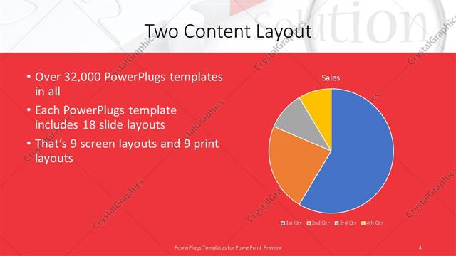 Two Content presentation slide layout