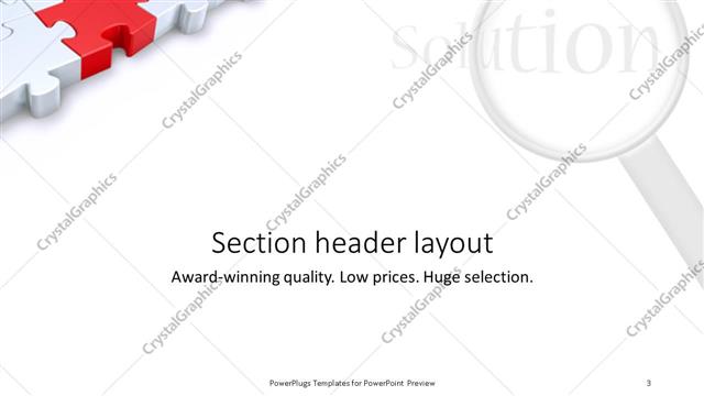 Section Header presentation slide layout