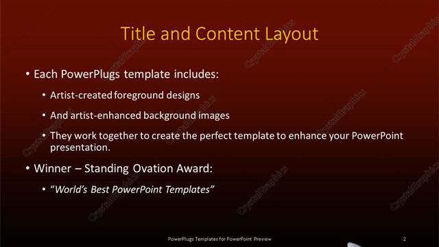 Title and Content presentation slide layout