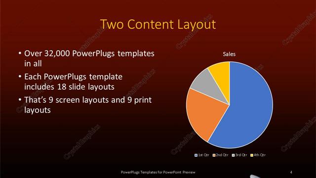 Two Content presentation slide layout