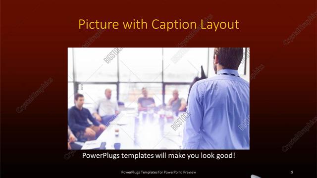 Picture with Caption presentation slide layout
