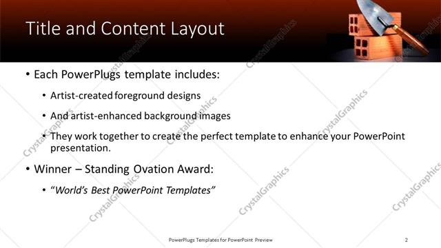 Title and Content presentation slide layout