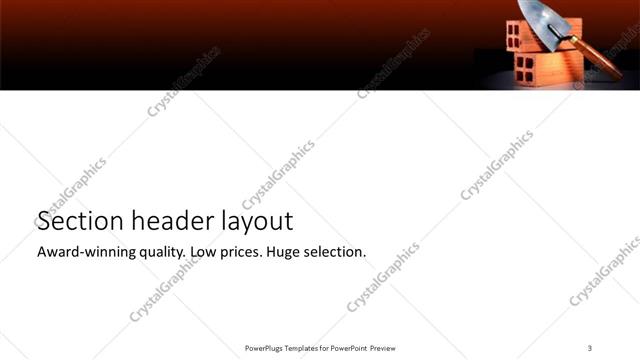 Section Header presentation slide layout