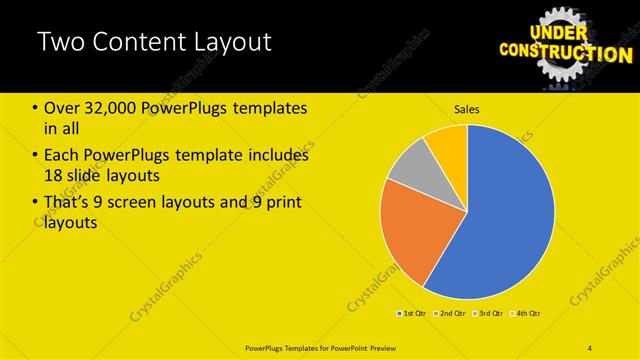 Two Content presentation slide layout