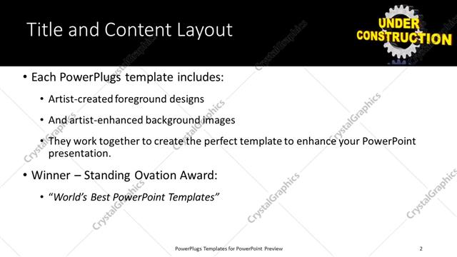 Title and Content presentation slide layout