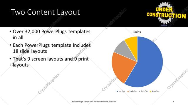 Two Content presentation slide layout