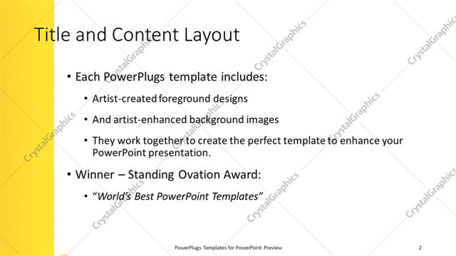 Title and Content presentation slide layout