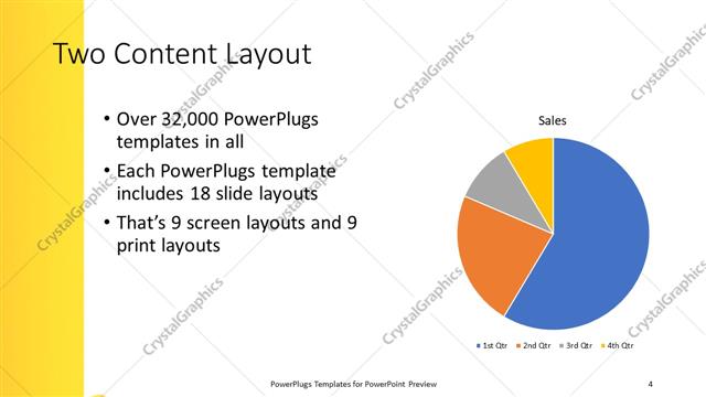 Two Content presentation slide layout
