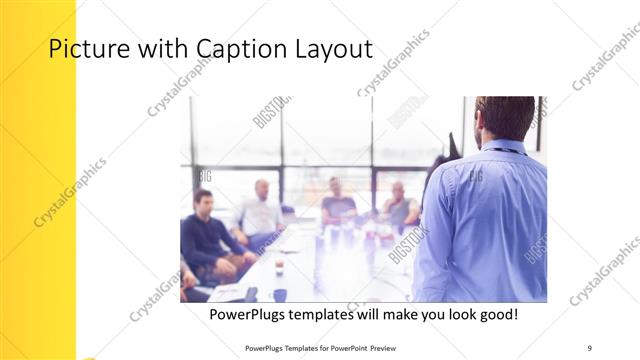 Picture with Caption presentation slide layout