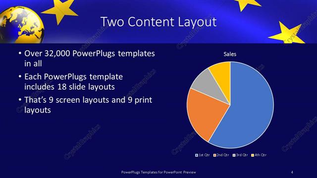 Two Content presentation slide layout