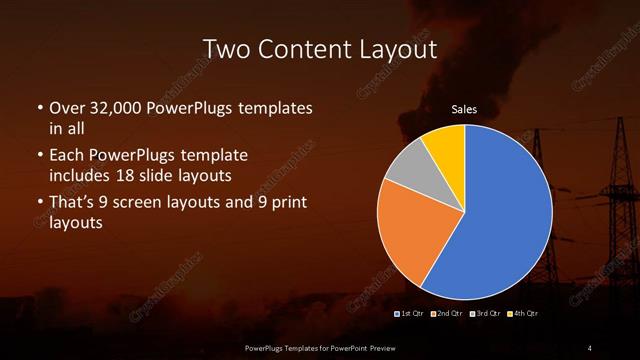 Two Content presentation slide layout
