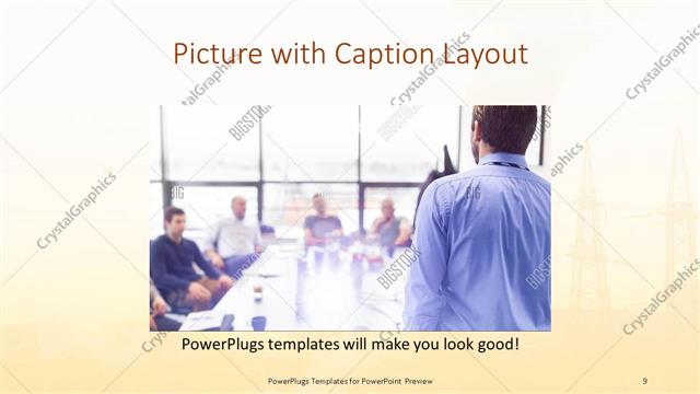 Picture with Caption presentation slide layout
