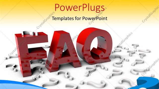  Presentation with question - The representation of FAQ with yellowish background