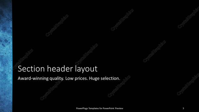 Section Header presentation slide layout