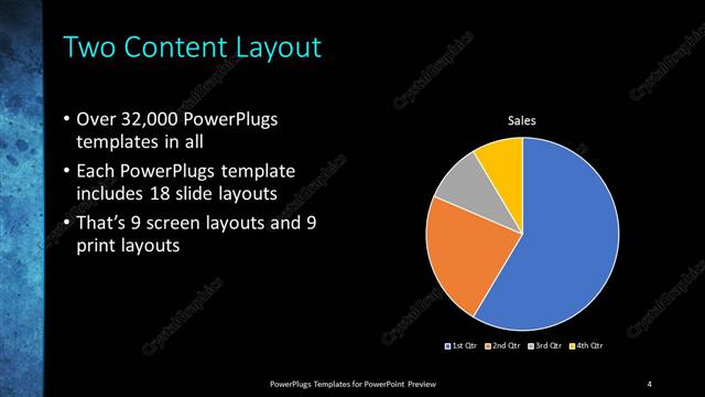 Two Content presentation slide layout